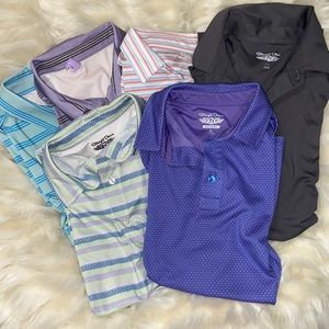 (6) MENS STRAIGHT DOWN GOLF SHIRTS